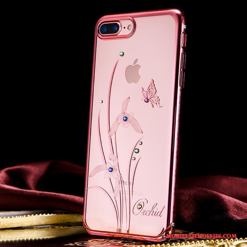 iPhone 7 Hoesje Luxe Bescherming Met Strass Anti-fall Hard Goud Dun