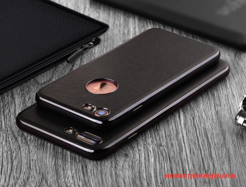 iPhone 7 Hoesje Luxe Leren Etui Anti-fall All Inclusive Nieuw Zwart Scheppend