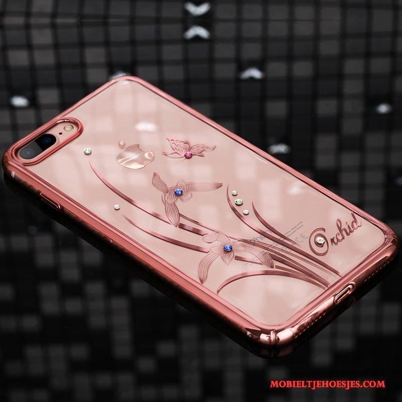 iPhone 7 Hoesje Luxe Met Strass Rose Goud Anti-fall All Inclusive Hard Plating