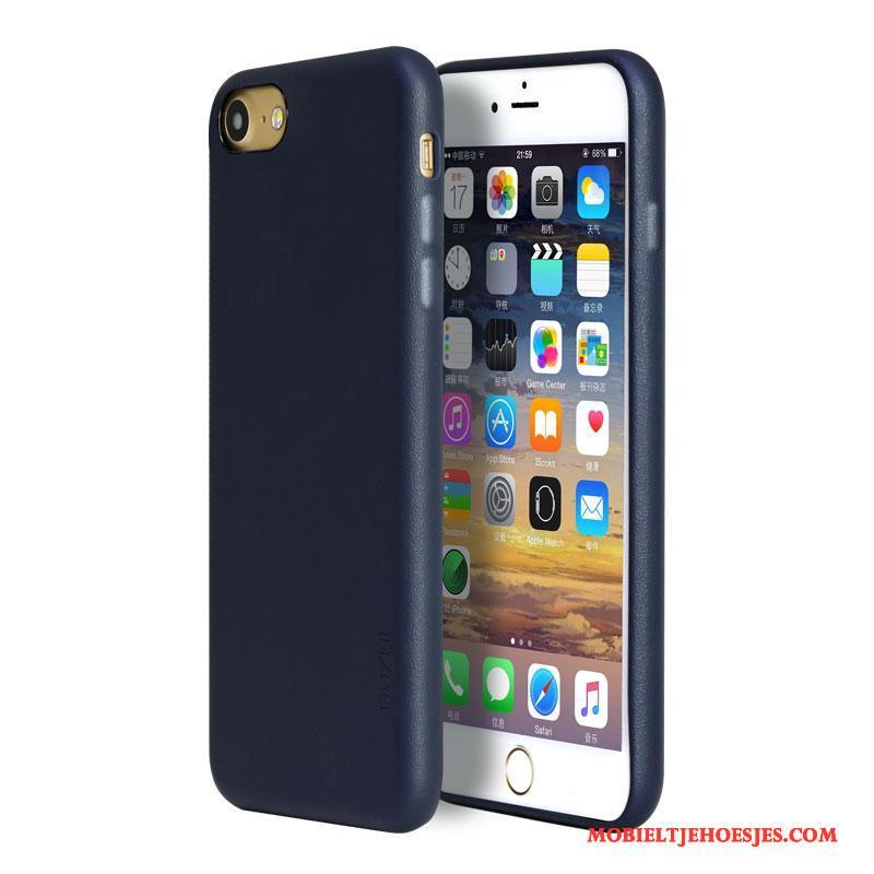 iPhone 7 Hoesje Telefoon Leren Etui Mobiele Telefoon All Inclusive Rood Anti-fall Blauw