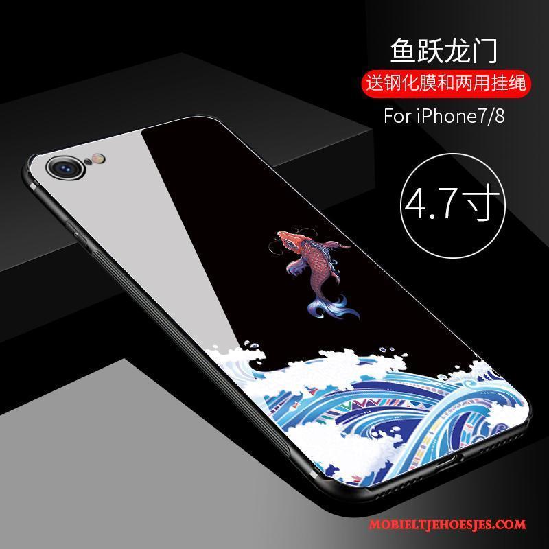 iPhone 7 Original Zwart Anti-fall Nieuw Hoesje Telefoon Chinese Stijl Glas