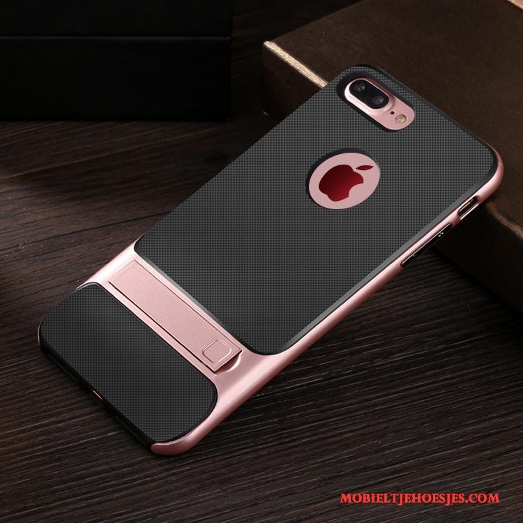 iPhone 7 Plus All Inclusive Hoesje Telefoon Anti-fall Trend Hanger Roze Siliconen