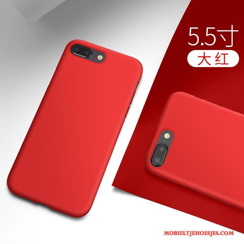 iPhone 7 Plus Anti-fall Patroon Zacht Hoesje Telefoon Bescherming Rood Schrobben