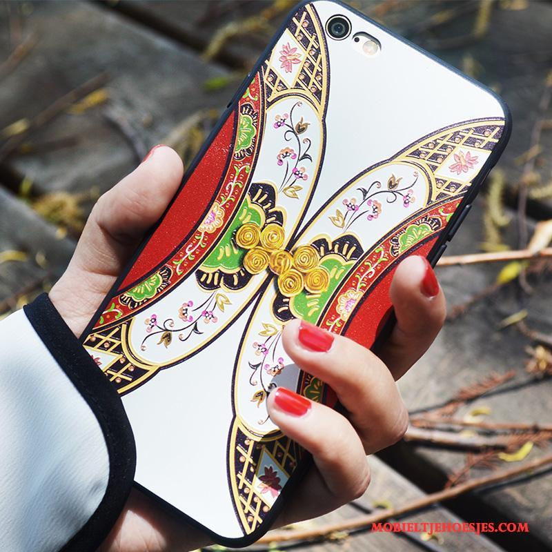 iPhone 7 Plus Etnische Zacht Chinese Stijl Siliconen Hoesje Telefoon Wit Kunst