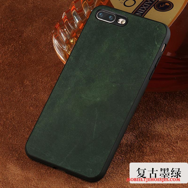 iPhone 7 Plus Hoesje All Inclusive Schrobben Siliconen Dun Anti-fall Trendy Merk Groen