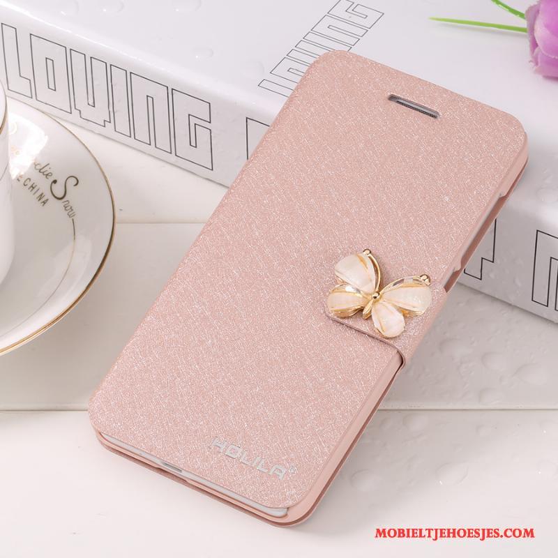 iPhone 7 Plus Leren Etui Hoes Hoesje Telefoon Rose Goud Clamshell Mobiele Telefoon