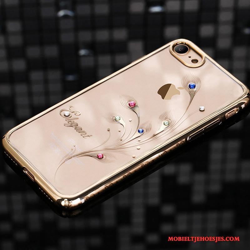 iPhone 7 Plus Luxe Hoesje Telefoon Goud Met Strass Nieuw All Inclusive Anti-fall