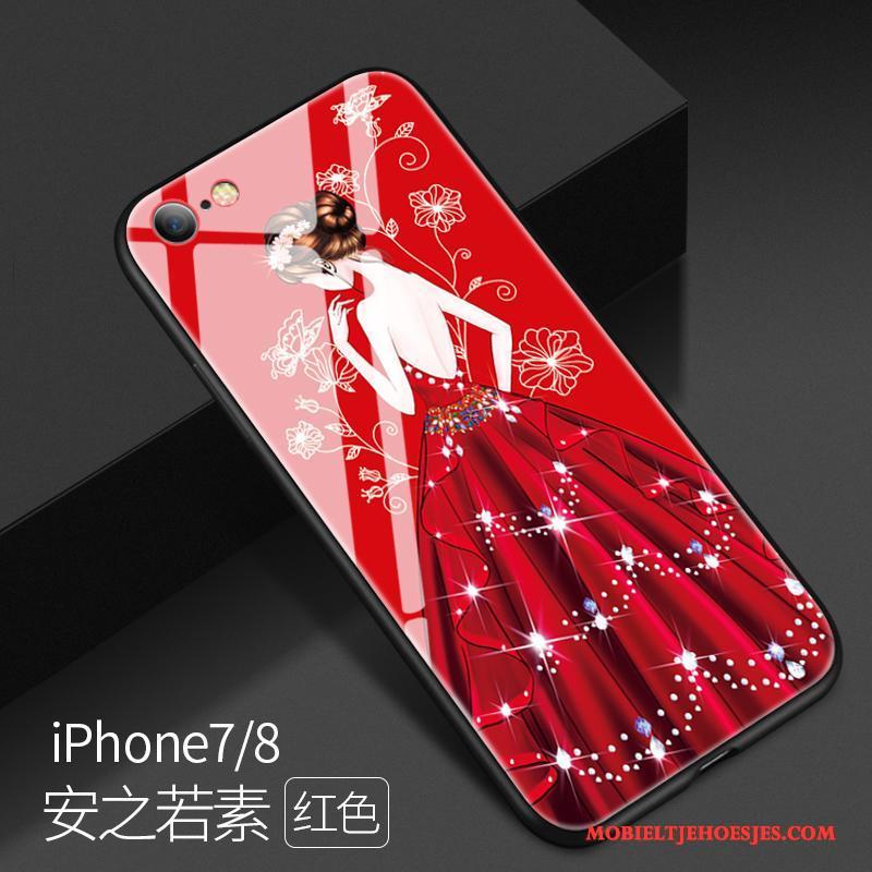 iPhone 7 Scheppend Hoesje Telefoon Persoonlijk Anti-fall Nieuw Zwart Glas