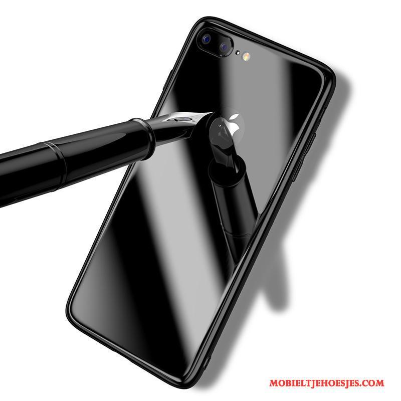 iPhone 7 Zwart All Inclusive Hoes Hoesje Anti-fall Telefoon Gehard Glas