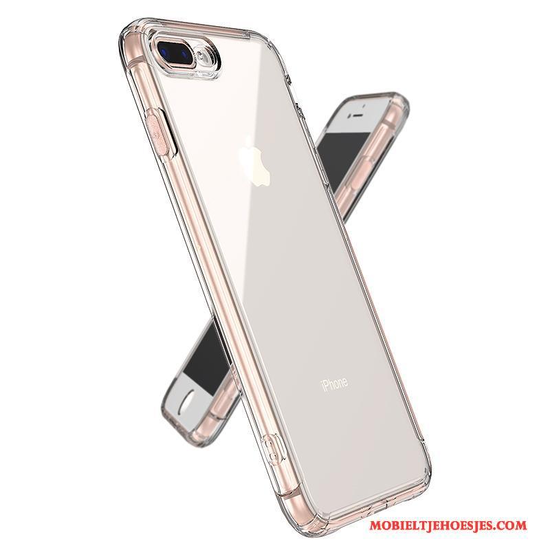 iPhone 8 Plus Doorzichtig Gasbag Hoes Siliconen Anti-fall All Inclusive Hoesje Telefoon