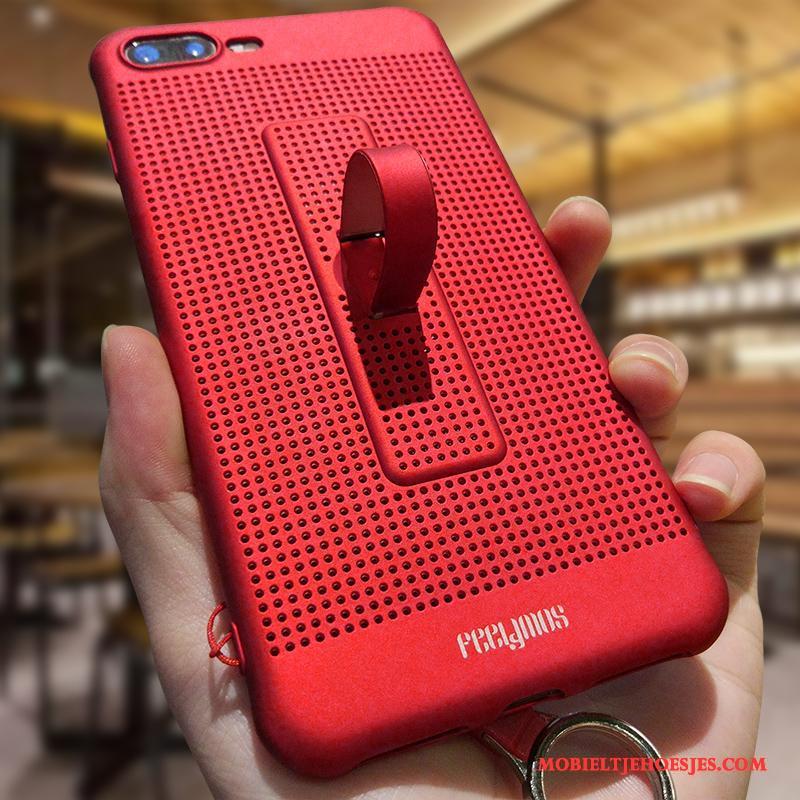 iPhone 8 Plus Hoesje Siliconen Telefoon Pu Scheppend Rood Het Uitstralen