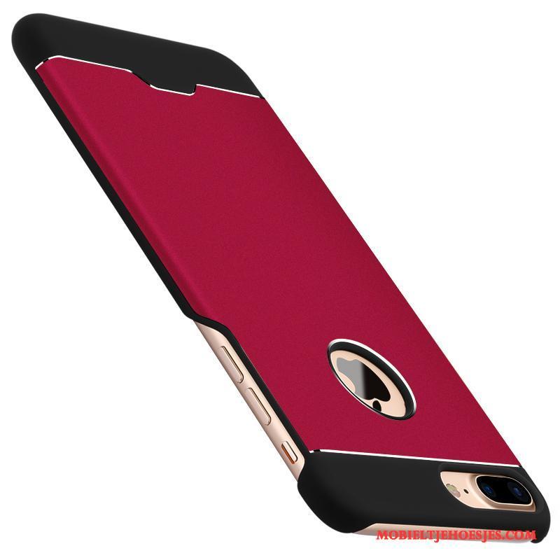 iPhone 8 Plus Metaal Bedrijf Het Uitstralen Rood Achterklep Trend Hoesje