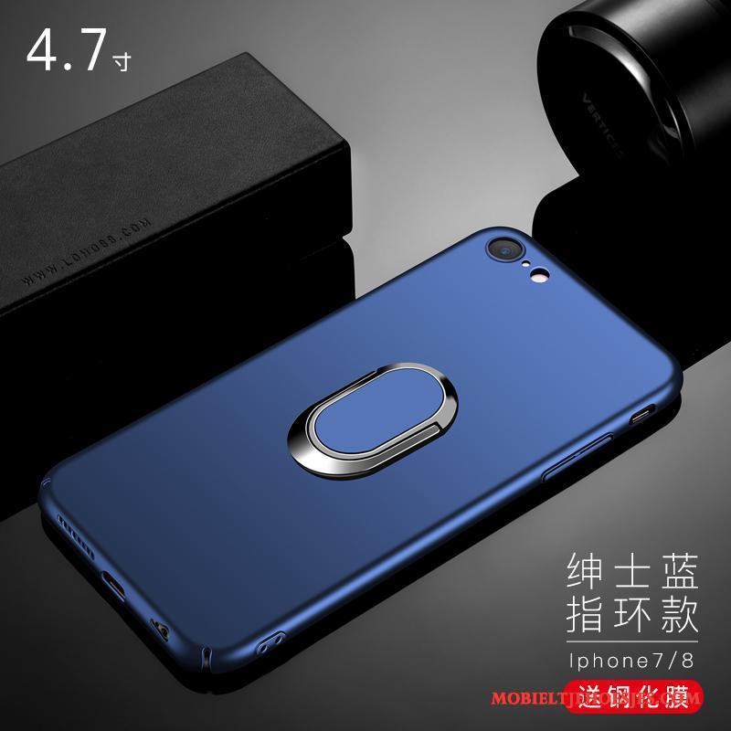 iPhone 8 Schrobben Magnetisch Hoesje Telefoon Bescherming Hard Blauw Ring