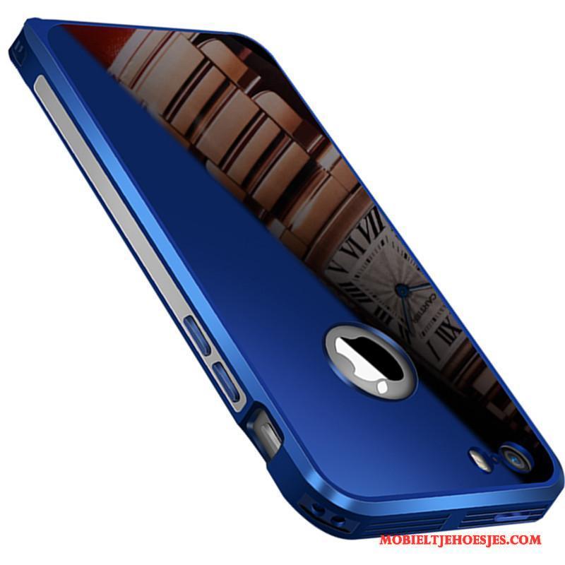 iPhone Se Hoesje Telefoon Blauw Scheppend Spiegel Metaal Trend Bescherming