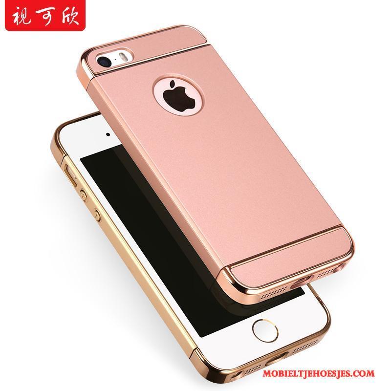 iPhone Se Rose Goud Bescherming Hoesje Hard Telefoon Anti-fall Ring