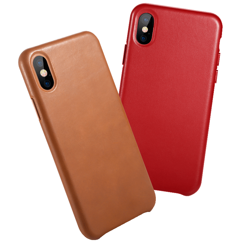 iPhone X Echt Leer Hoesje Bedrijf Met De Hand Rood Bescherming Anti-fall