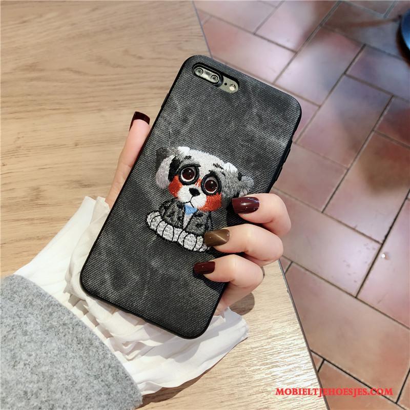 iPhone X Grijs Scheppend Hoesje Telefoon Hond Bescherming Borduurwerk All Inclusive