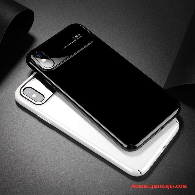 iPhone X Hoes Glas Hoesje Telefoon Trend Anti-fall Nieuw Zwart