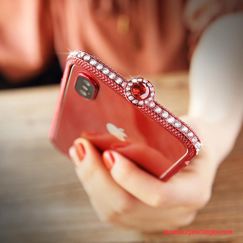 iPhone X Hoesje Strass Omlijsting Met Strass Anti-fall Metaal Trend