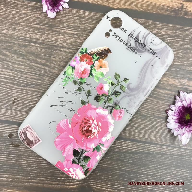 iPhone Xr Bescherming Hoesje Telefoon Vogel Bloemen Reliëf Patroon Persoonlijk