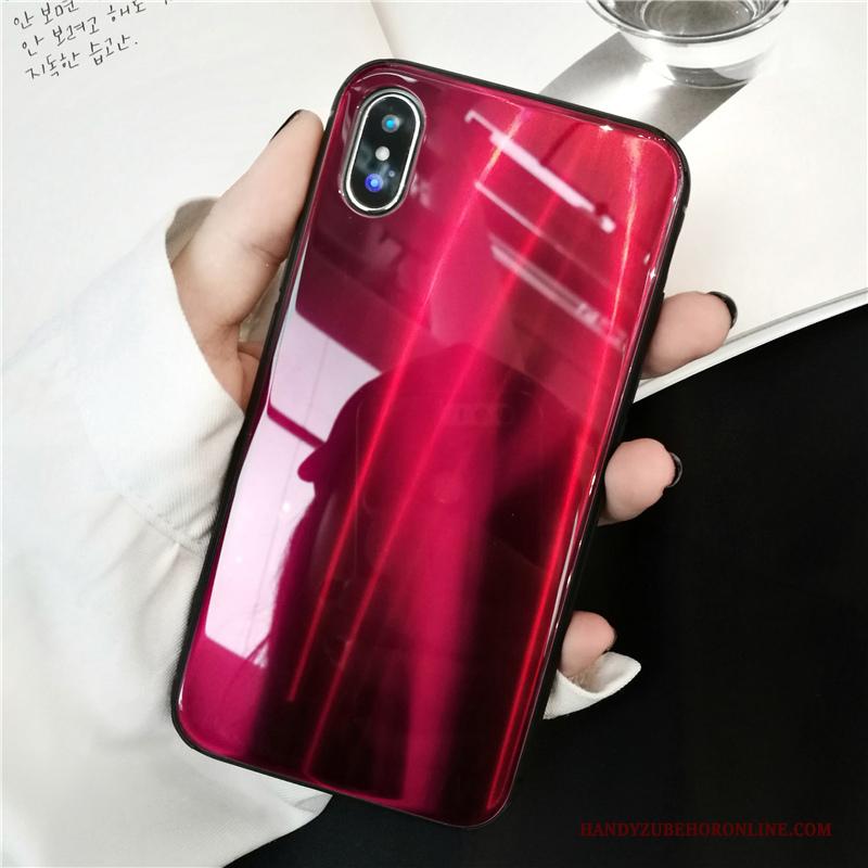 iPhone Xs Luxe Hoes Bescherming Hoesje Telefoon Lovers Rood Glas