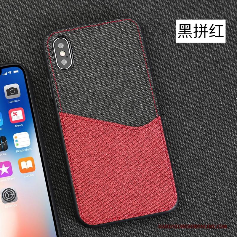 iPhone Xs Magnetisch All Inclusive Hoesje Telefoon Rood Ondersteuning Antislip Bescherming