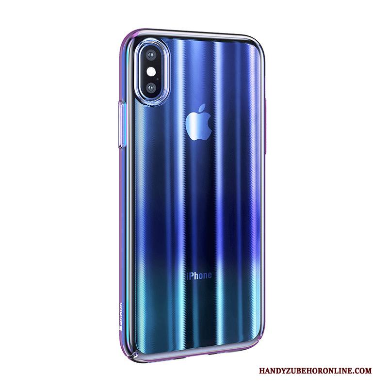 iPhone Xs Max Bescherming Nieuw Verloop Blauw Hoes Anti-fall Hoesje Telefoon