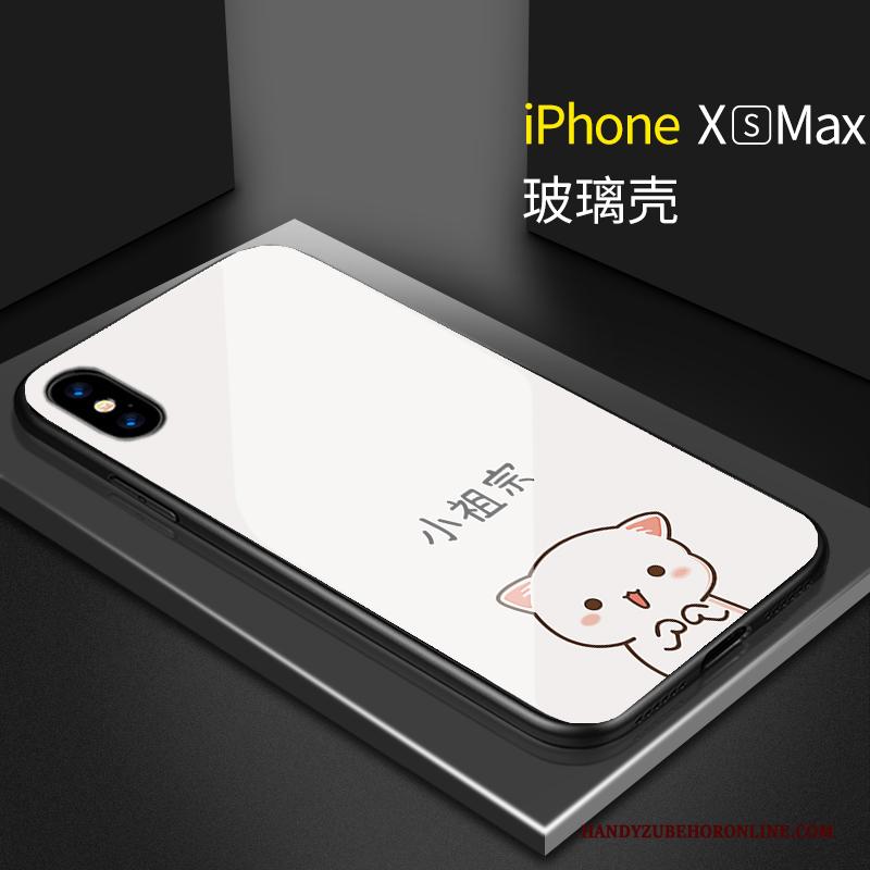iPhone Xs Max Mini Trendy Merk Lovers Persoonlijk Scheppend Hoesje Telefoon Wit