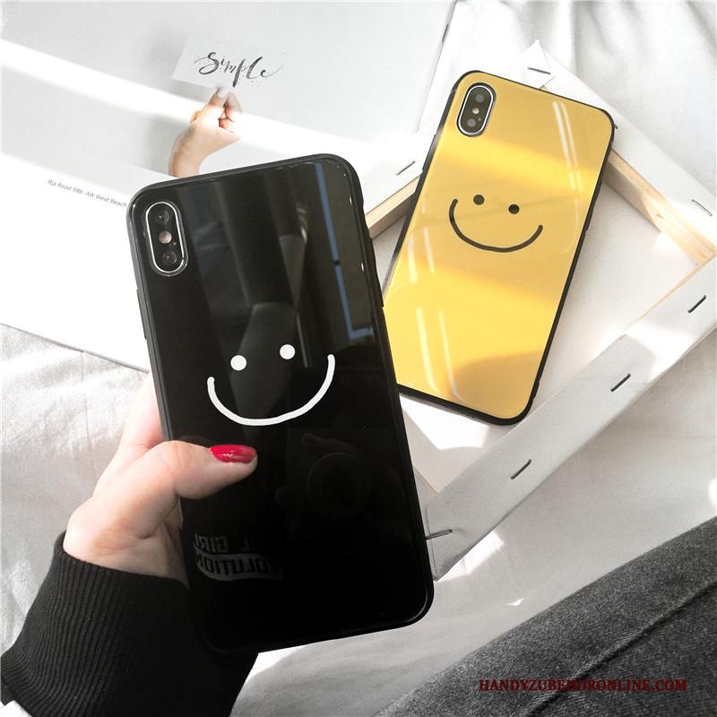 iPhone Xs Persoonlijk Smiley Glas Zwart All Inclusive Scheppend Hoesje Telefoon